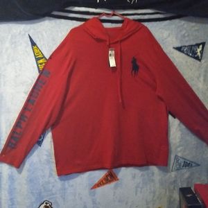 Polo light hoodie red